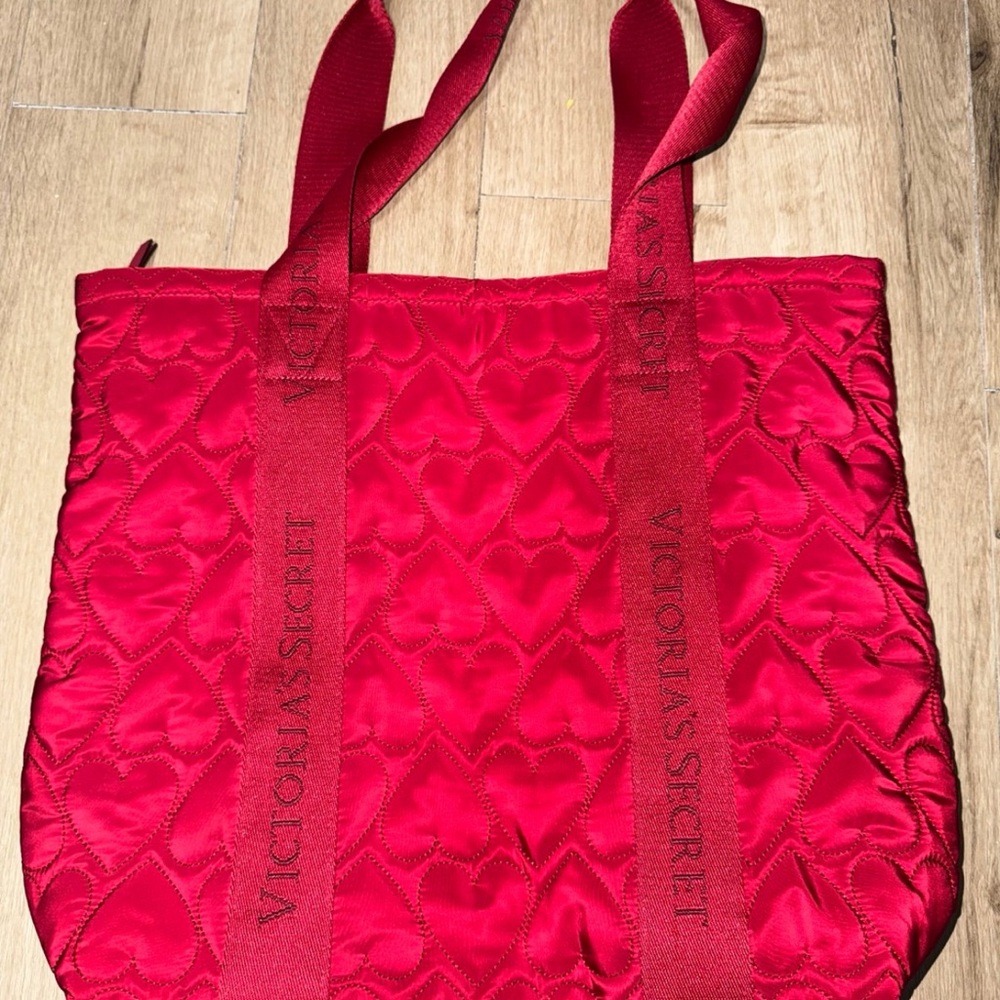 Victoria's Secret Red Embossed Tote Bag